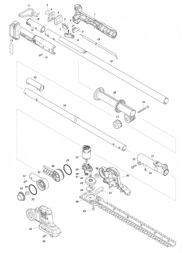 Vue éclatée Makita UN460WD#01