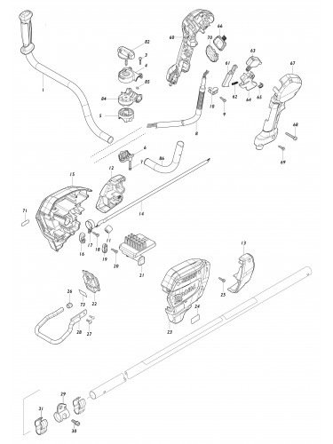 Vue éclatée Makita UR002G#01