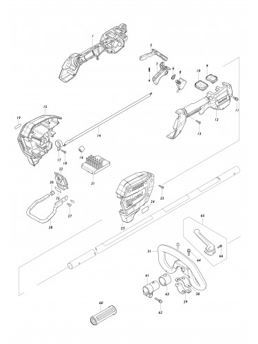 Vue éclatée Makita UR003G#01