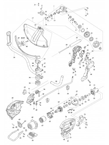 Vue éclatée Makita UR006G#01