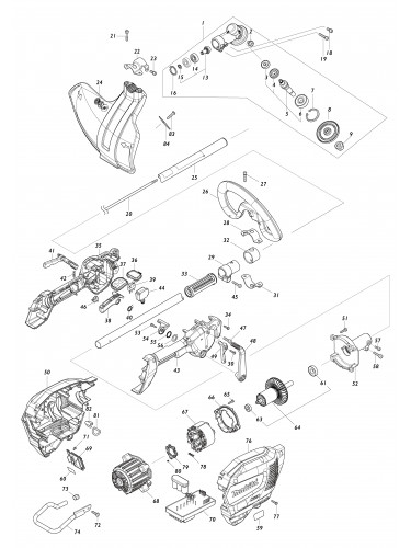 Vue éclatée Makita UR014G#01