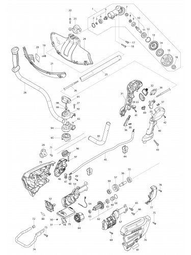 Vue éclatée Makita UR016G#01