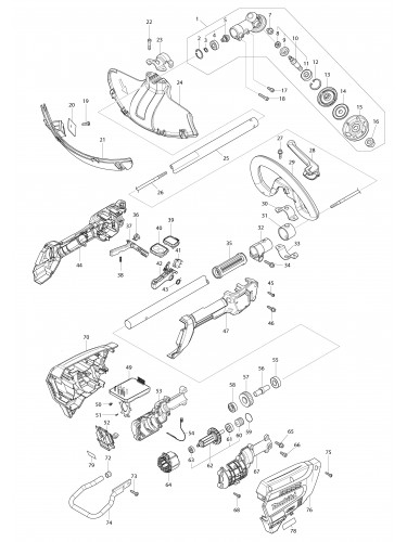 Vue éclatée Makita UR017G#01