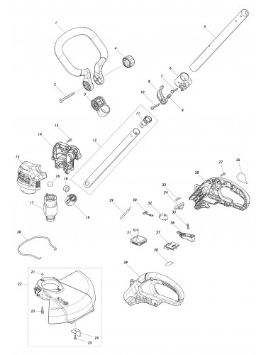 Vue éclatée Makita UR100D#01