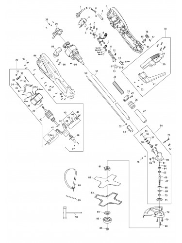 Vue éclatée Makita UR2300#01