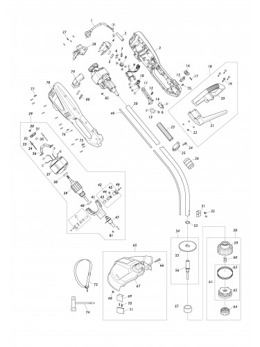 Vue éclatée Makita UR3500#01
