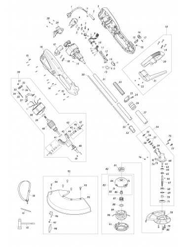 Vue éclatée Makita UR3502#01