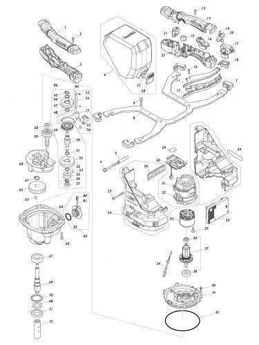 Vue éclatée Makita UT001G#01
