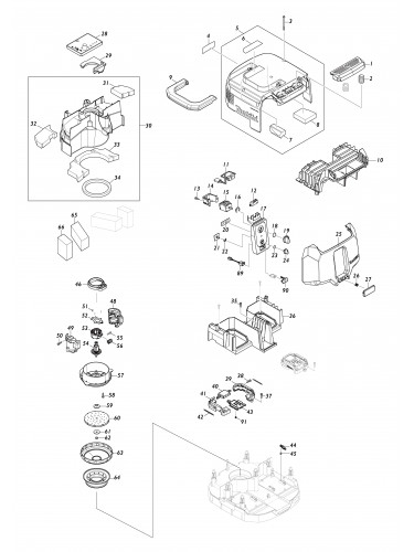 Vue éclatée Makita VC002GL#01