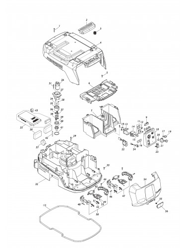 Vue éclatée Makita VC006GM#01
