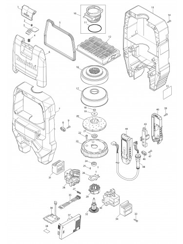 Vue éclatée Makita VC008G#01