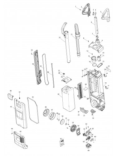 Vue éclatée Makita VC010G#01