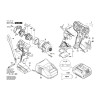 Vue éclatée Bosch GDR18V-160 3601JG5100 #01