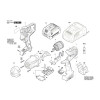 Vue éclatée Bosch GDS18V-1000 3601JJ8300 #01