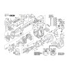 Vue éclatée Bosch GSA1300PCE 3601F4E200 #01
