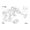 Vue éclatée Bosch GSB14,4VE-2-LI 3601H62400 #01