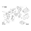 Vue éclatée Bosch GSB18V-21 3601JH1100 #01