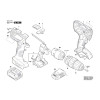 Vue éclatée Bosch GSR14,4-2-LIPlus 3601JE6000 #01
