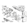 Vue éclatée Bosch GWS24-230JBX 3601H64R00 #01