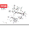 Vue éclatée Ryobi RWS1250-G 4000444015#01